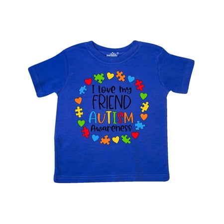 

Inktastic I Love my Friend Autism Awareness Gift Toddler Boy or Toddler Girl T-Shirt