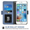 thumbnail image 2 of Wallet Case for iPhone 7 Plus 8 Plus, Blocking Card Slot Stand Shockproof TPU Interior Case PU Leather Magnetic Protect Flip Cover Compatible with iPhone 7 Plus 8 Plus, Blue, 2 of 4