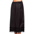 thumbnail image 1 of ITFABS Jupe Femme Solide Lisse Dentelle Taille Élastiquée Jupe Ample Robe, 1 of 2