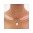 thumbnail image 4 of RYLOS Jewelry For Women 14K White Gold Princess Diana Inspired Ring & Pendant Necklace W/ 18" Chain Gemstone & Diamonds 9X7MM  Opal October Birthstone Womens Jewelry Matching  Gold Jewelry For Women, 4 of 10