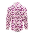 thumbnail image 3 of qucoqpe Valentine's Day Shirts for Men 2026 Spring Fashion Casual Love Heart Printed Long Sleeve Button Up Loose Blouse Tops, 3 of 4