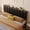 Black, variant on Pinmoco Queen Upholstered Headboard with Storage, LED Lights and Charging Station, Beige Striped Corduroy, Height Adjustable, Easy Assembly