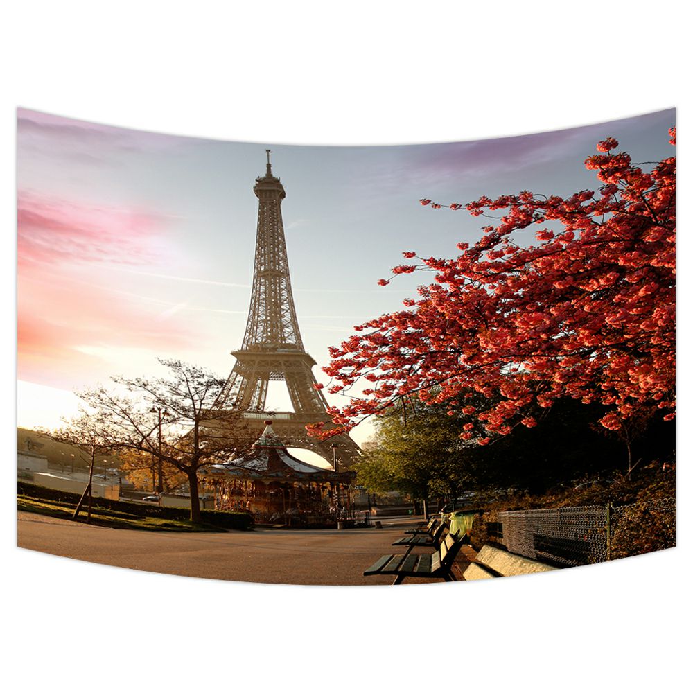 ZKGK Paris Eiffel Tower Tapestry Wall Hanging Wall Decor Art for Living