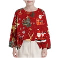 thumbnail image 1 of Chemise à Manches Longues pour Enfants Imprimé Décontracté Ample avec Col Rond, Chemises Amusantes, 1 of 8