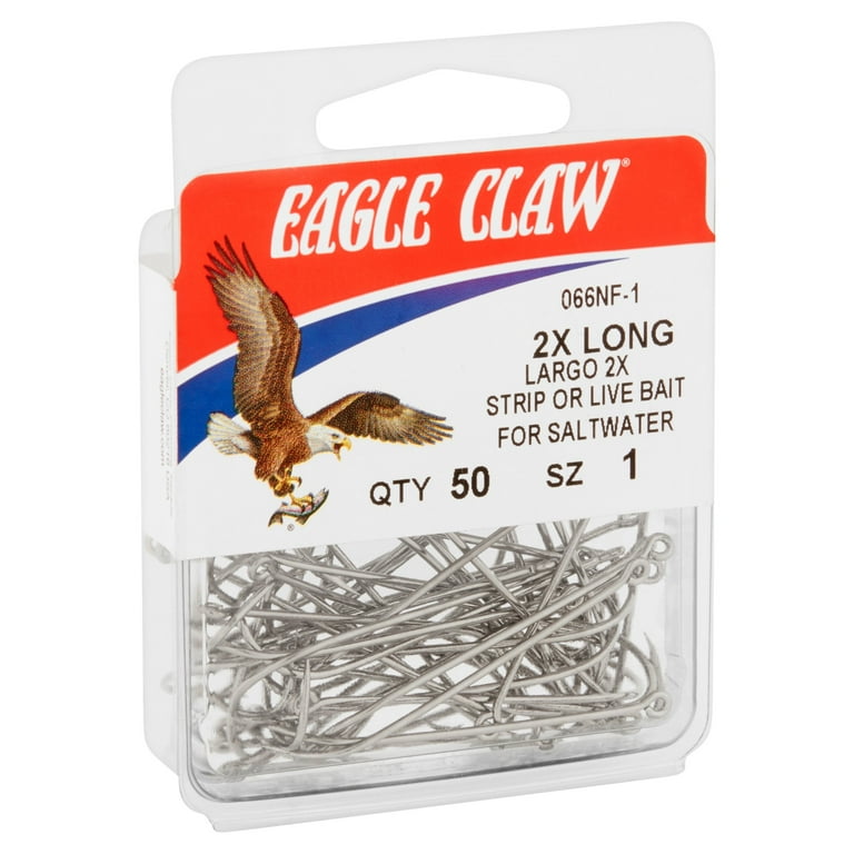 Eagle Claw 066NFH-1 Size 1 Fish Hooks, 50 Count Eagle Claw 066NFH-1 Size 1 Fish Hooks, 50 Count