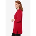 thumbnail image 3 of Woman Within Plus Size Perfect Three-Quarter-Sleeve Scoopneck Tunic, 3 of 6
