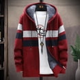 thumbnail image 2 of Suéter de otoño e invierno para hombre, cárdigan con capucha, chaqueta de punto con cremallera, suéter informal de moda, forro polar grueso, 2 of 5
