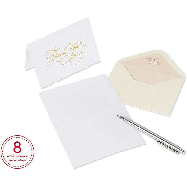 Papyrus Thank You Cards with Envelopes, Animals with Glitter (14-Count)