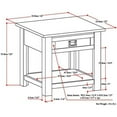 thumbnail image 3 of Home Square 2 Piece Wood End Table Set in Distressed Charcoal Brown, 3 of 9