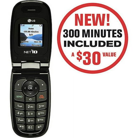 Net10 LG 400-4 Prepaid Phone includes 300 minutes (a $30 value)