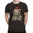 thumbnail image 2 of Cozy Christmas Sloth with Cocoa Men's T-shirt, 2 of 3