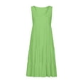Ashirexll Summer Dresses for Women 2024, Flowy Dress, Fashion Holiday Summer Solid Color
