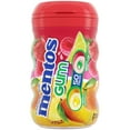 thumbnail image 2 of Mentos Gum Sugar-Free Tropical Red Fruit Lime Chewing Gum, 50 Regular Size Pieces, Bottle, Case of 24, 2 of 6