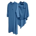 thumbnail image 4 of Ticikt Chiffon layered Open Abaya Cardigan Abayas Dresses for Girls Casual Robe Kimono Islam Clothing,Color:Blue,Size:7-8 Years, 4 of 6
