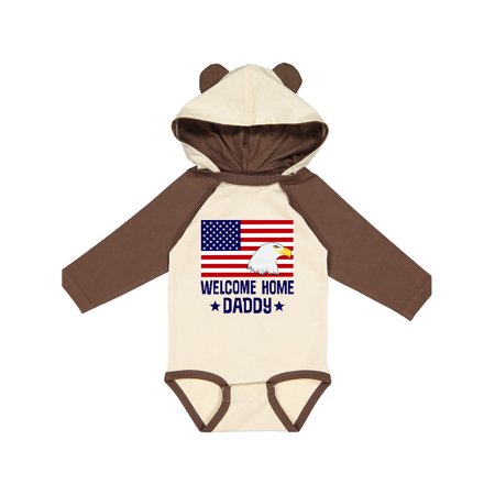 

Inktastic Military Homecoming Welcome Home Daddy Gift Baby Boy or Baby Girl Long Sleeve Bodysuit
