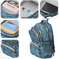 thumbnail image 4 of Police and Baton Blue Pattern Backpack for School, Cute School Bag with Adjustable Shoulder Straps and Padded Back, 16.9"x12.6"x5.9", 4 of 5