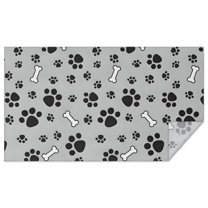 Paw Prints and Bones Rectangle Tablecloth 60"x102",Waterproof Polyester Rectangle Table Cloth, Wipeable Spillproof Polyester Tablecloth for Dining, Camping, Indoor and Outdoor