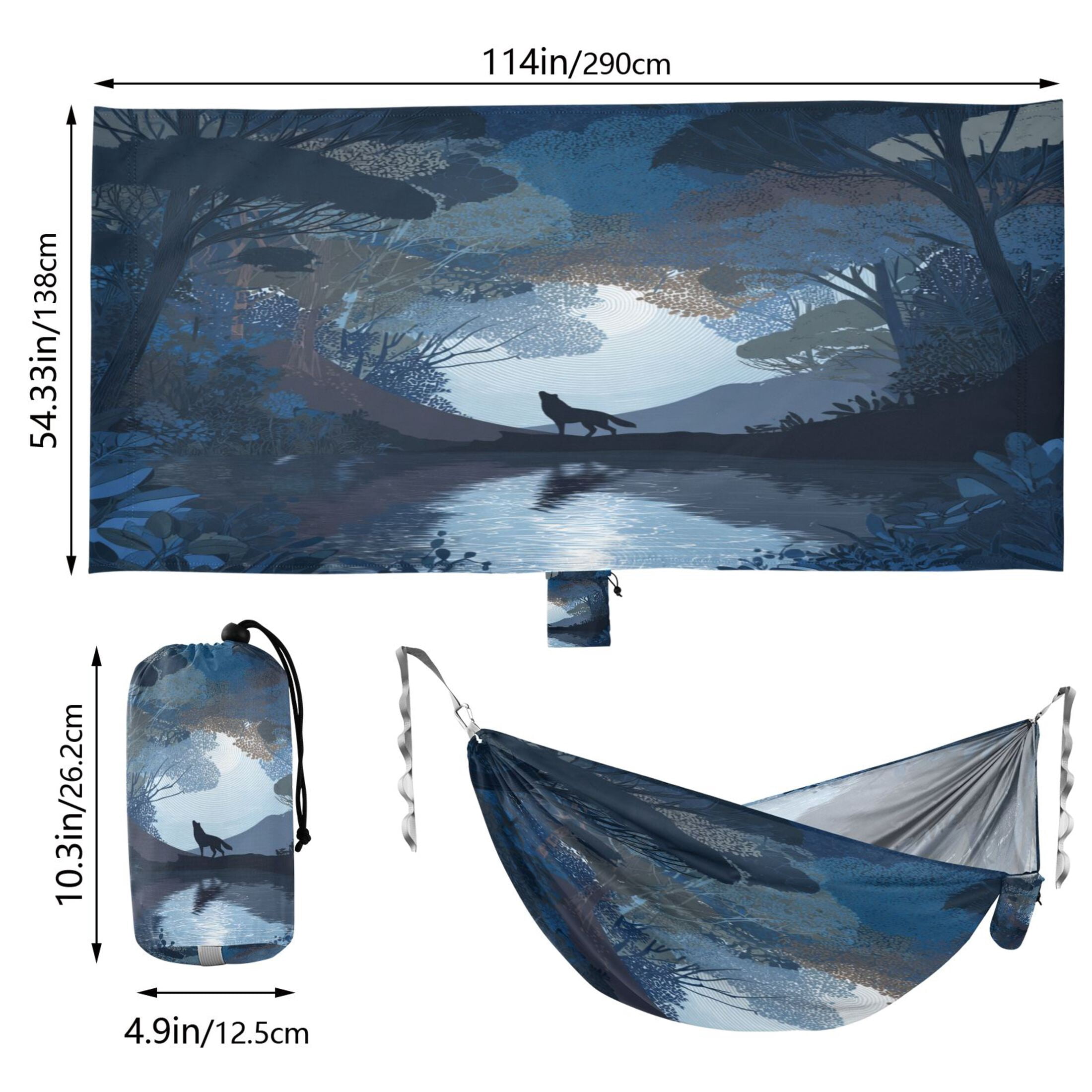 Hammock Camping Hammock Nylon Portable Hammock Travel Camping Hammock Flat Vector Animal Silhouette