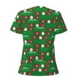 thumbnail image 3 of Uemuo Cute Santa And Ho Ho Ho Drawing Women's Deep V-Neck Low Cut Tops - Casual Loose Fit with Stainless Steel Loop, Soft, Breathable, Perfect for Office, Travel, and Daily Wear-XX-Large, 3 of 5