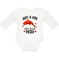 thumbnail image 3 of Inktastic Just A Girl Who Loves Koi Fish Girls Long Sleeve Baby Bodysuit, 3 of 5