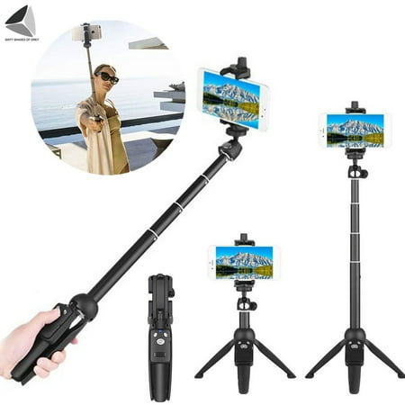 UPC: 0840212808212 | Sixtyshades 2 in 1 Bluetooth Selfie Stick Tripod Wireless Extendable Remote Phone Stand Desk Holder
