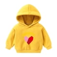 thumbnail image 4 of Bixock Toddler Girls Graphic Hoodies Long Sleeve Tops Crew Neck Pullover Tops Solid Color Print Casual Sweatshirt Warm Soft Windproof Daily Wear Girls Clothings, 4 of 7