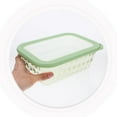 thumbnail image 3 of LEORX 3pcs Lunch Salad Container Light Green PP Kitchen Storage for Picnic, 3 of 6