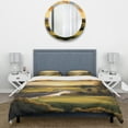 thumbnail image 3 of Designart "Hour Golf Golf Golden painting" Sports Bedding Covert Set - Golf Yellow Modern Bed Set With 2 Shams, 3 of 6
