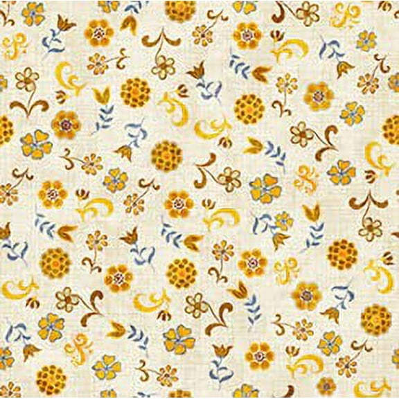 Prairie Dreams - Cream - Floral - Toss - QT Fabrics - 29115-E - 016542360328