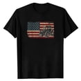 thumbnail image 2 of Casual Shirts for Mens Patriotic Farm Tractor Short Sleeve Beach Tops,Black,L, 2 of 4