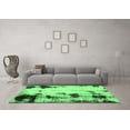 thumbnail image 3 of Ahgly Company Indoor Round Abstract Emerald Green Modern Area Rugs, 6' Round, 3 of 4