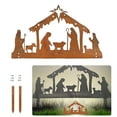 thumbnail image 5 of SSZMDLB under $5 Christmas Nativity Ornament, Wrought Iron Silhouette Decor, Outdoor Yard Decor, Religious Holiday Decor, Garden Scene, Porch Setup, Festive Landscape, Spiritual Celebration, 5 of 5