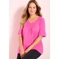 thumbnail image 2 of Catherines Women's Plus Size Suprema Pintuck Tee, 2 of 5
