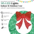 thumbnail image 4 of MCQ 48in Pre-Lit Outdoor Christmas Wreath Decoration, LED Metal Holiday Decor for Home with 140 Lights, Green, 4 of 8