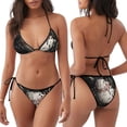 thumbnail image 3 of Fotbe Baseball Breaking Glass Traje de Baño para Mujer de Dos Piezas – Bikini Sexy de Tirantes Tipo Halter con Diseño Triangular, 3 of 6