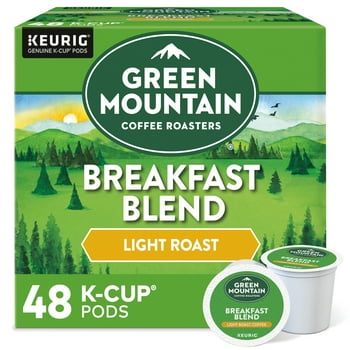 Green ain Coffee Roasters, Breakfast Blend Light Roast K-Cup Coffee Pods, 48 Count