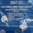 thumbnail image 4 of Supplying Demand 316489403 5304508786 Gas Range Lower Bake Igniter Replacement Model Specific Not Universal, 4 of 9