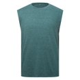 thumbnail image 4 of Men's Summer Fitness Tank Top Broad Shoulder Loose Fit Breathable Workout Running Gym Vest Men's Tops T-Shirt Casual Crew Neck Loose, 4 of 5