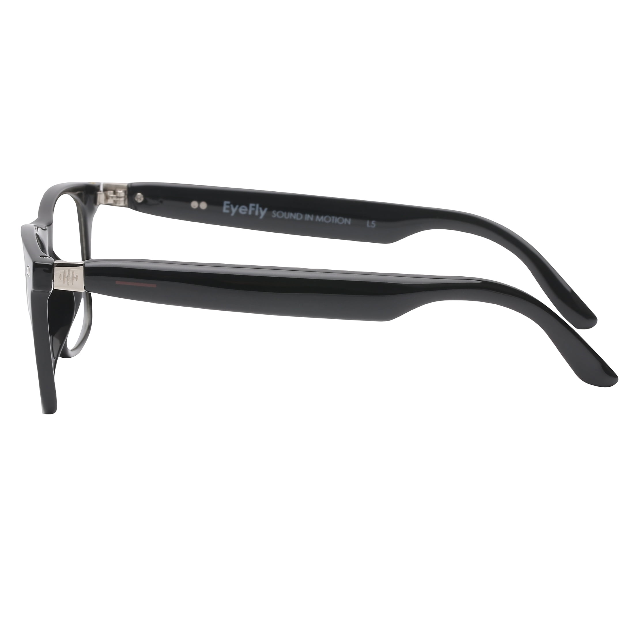 Eyefly Stream Prescription Ready Bluetooth Rechargeable Unisex Eyeglasses,Black, Includes Case