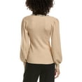 thumbnail image 2 of T Tahari womens  Blouson Sleeve Pullover, l, Brown, 2 of 3