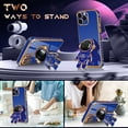 thumbnail image 3 of for iPhone 11 Pro Max Case Astronaut Cute for Women Girls Girly Unique Royal Blue Phone Cases with Astronaut Hidden Stand Kickstand 6D Design Cover for iPhone 11 ProMax 6.5 inch, 3 of 11