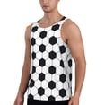 thumbnail image 2 of Gukieu Soccer Ball Print Men's Quick Dry Fitness Vest, Round Neck Sleeveless Fitness Bodybuilding Top-Medium, 2 of 7