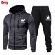 thumbnail image 1 of Chándal de otoño e invierno para hombre, sudadera con capucha estampada, traje informal con cremallera, chaqueta y pantalones de jogging, gran oferta, ropa para viajar al trabajo, 1 of 4