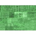 thumbnail image 1 of Ahgly Company Indoor Rectangle Patchwork Emerald Green Transitional Area Rugs, 2' x 5', 1 of 4