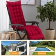 thumbnail image 4 of Eurhowing 19"×48"x3" Thick Rocking Chair Cushion, Double-Sided Recliner Chair Pad with Secure Ties, Foldable Lounge Chaise Cushion for Home, Burgundy, 4 of 9