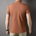 thumbnail image 2 of SWSMCLT Men's Short Sleeve Fitted Polo Shirt T Shirt Cotton Tshirt Soft Lightweight Work Fashion Thin Fall Carame Medium, 2 of 4
