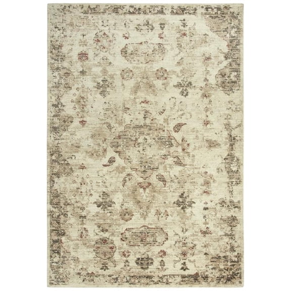 Alora Decor Euphoria 9' x 12' Distress Beige/Brown/Rust Hybrid Area Rug