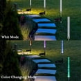 thumbnail image 2 of Juego de 2 luces solares acrílicas con burbujas, luces de tubo RGB que cambian de color, luces para césped de jardín para decoración navideña y camino de patio., 2 of 5