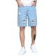 thumbnail image 2 of Txlixc pantalones cortos de mezclilla transpirables de verano para hombre, pantalones cortos de pierna recta rasgados para hombre Txlixc Moda, 2 of 8