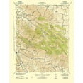thumbnail image 2 of USGS 12x14 Black Ornate Wood Framed with Double Matting Museum Art Print Titled - Mt Diablo California Quad - USGS 1943, 2 of 4